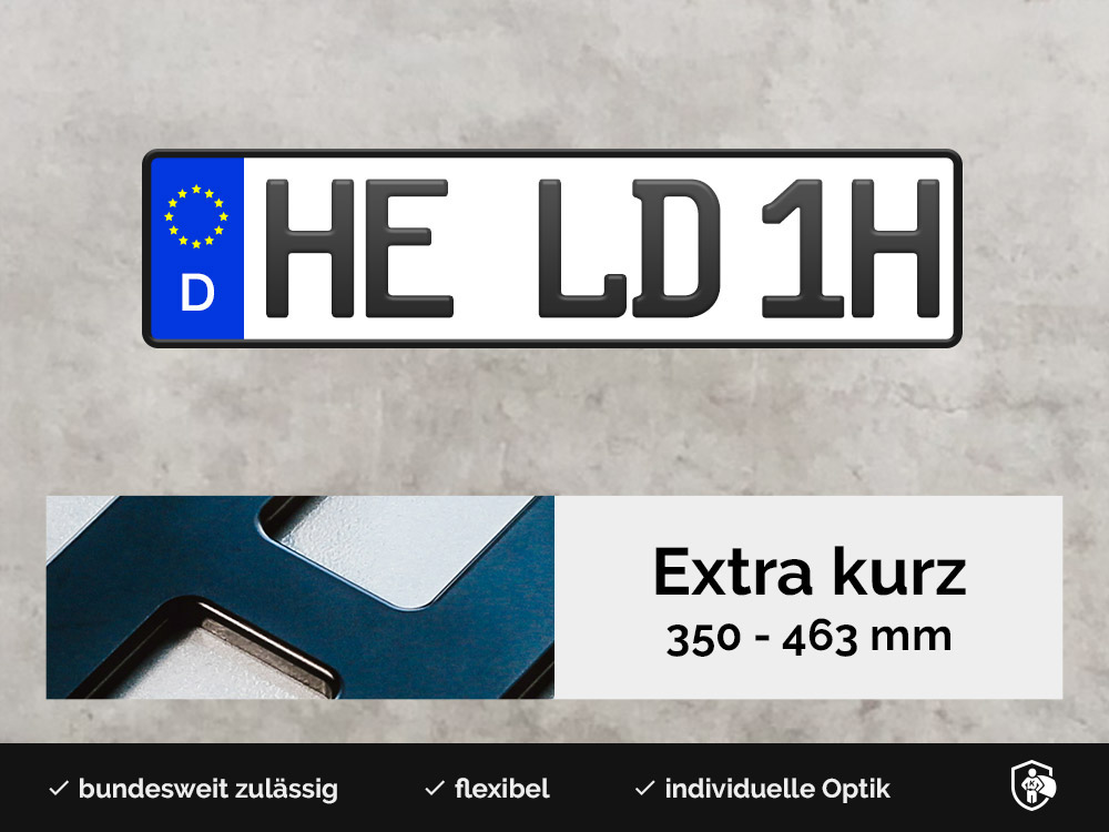 3D H-Kennzeichen XS
