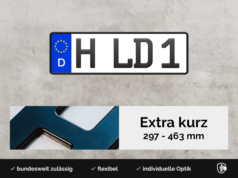 3D Kennzeichen XS