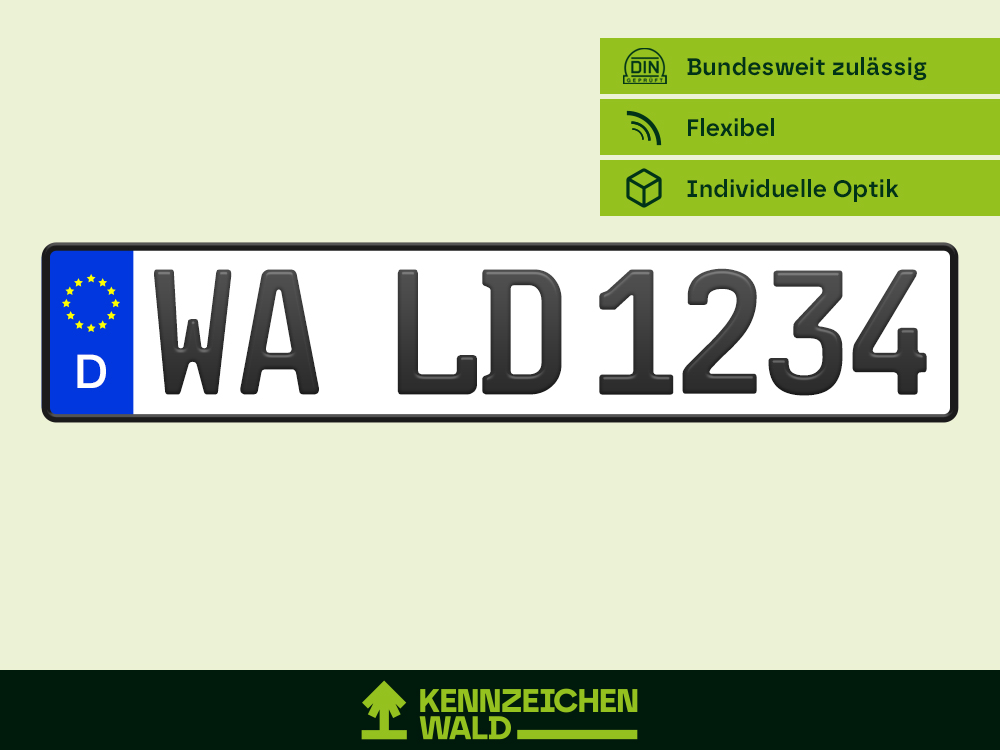 3D Kennzeichen (520 mm)